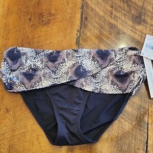 Snakeskin Print Bikini Bottoms
